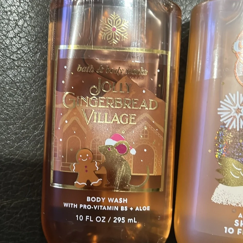 Bath & Body Works Jolly Gingerbread Village and Christmas cookies body wash
